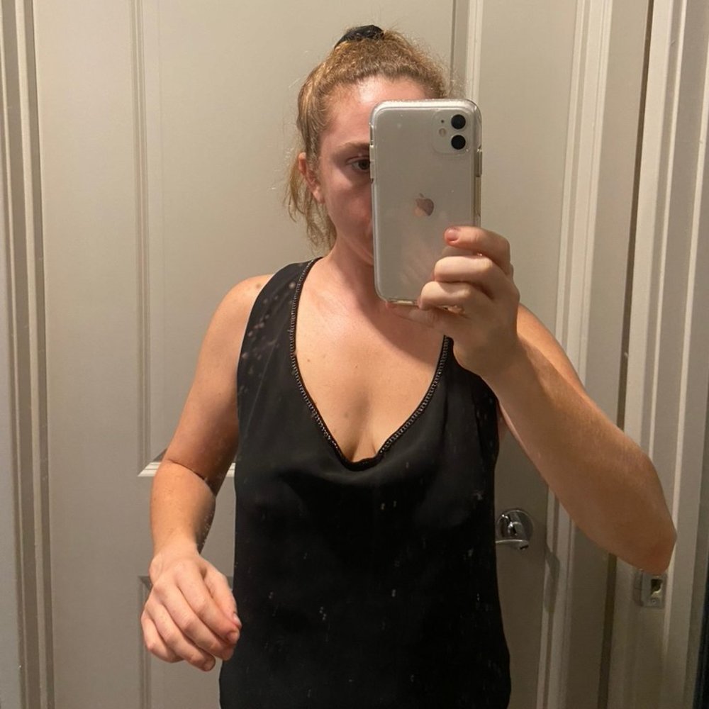 LoveStich Black Silk Top